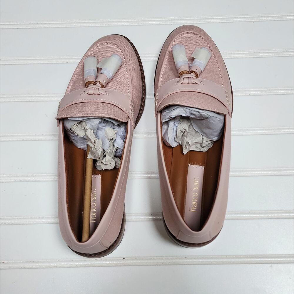 NWOT Franco Sorto Women's Carolynn Low2 Pink Tassel Loafer Shoes Size 8.5 - Picture 2 of 11
